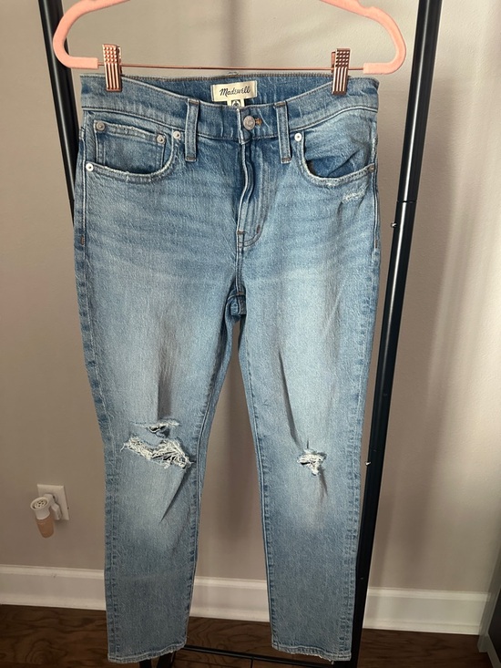 Madewell Denim - Madewell Light Blue Ripped High-Rise Jeans